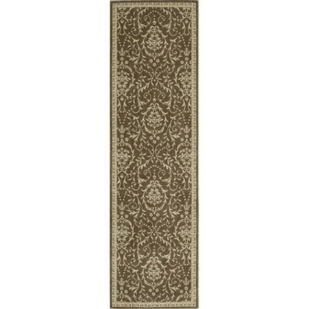 NOURISON Riviera Area Rug Collection Chocolate 2 ft 3 in. x 8 ft Runner 99446418173